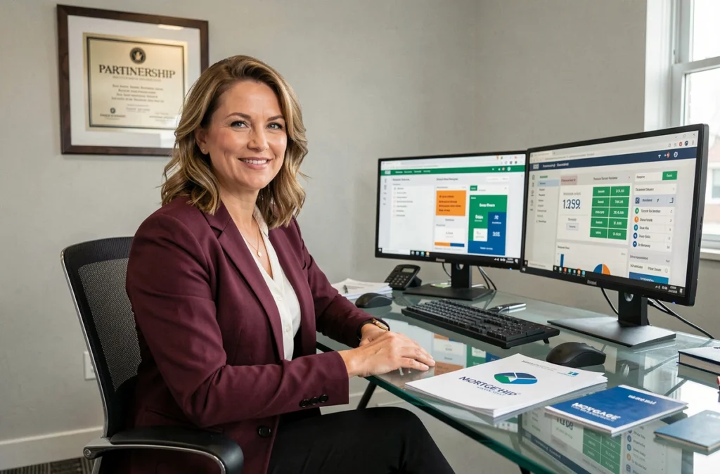 Une conseillère Clemavi Financementdespros accompagne ses clients professionnels dans leur projet immobilier à Rennes